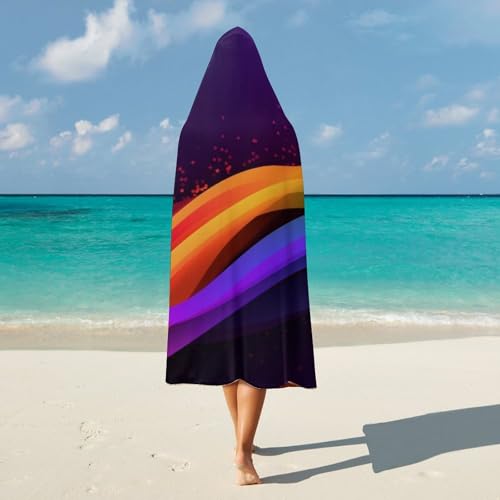 Couverture à capuche portable colorée 150x200 cm pour canapé