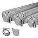 Source 1 Drainage 3-Pack Trench & Driveway Channel Drain System With Grates