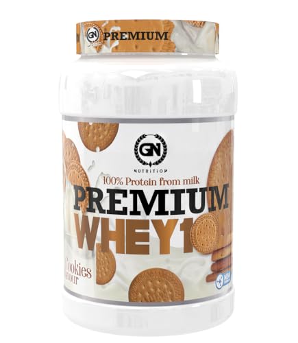 GN Nutrition Premium Whey 100% 1Kg | Sabor GALLETA MARIA | Proteína de Suero de Calidad | Ideal para Crecimiento Muscular y Recuperación Rápida