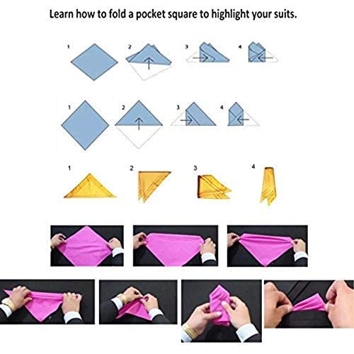 Driew 11 Pcs Men Suit Pocket Square Handkerchiefs with Assorted Pattern