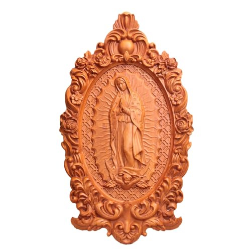 Icône Vierge Marie en bois le cadeau de pendaison de crémaillère idéal pour la maison