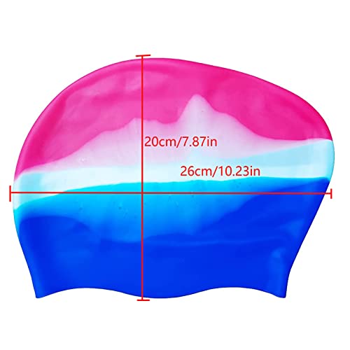 AWOCAN Silicone Long Hair Swim Cap Women Girl Waterproof Bathing Pool Swimming Cap Cover Ears to Keep Your Hair Dry - Image 3