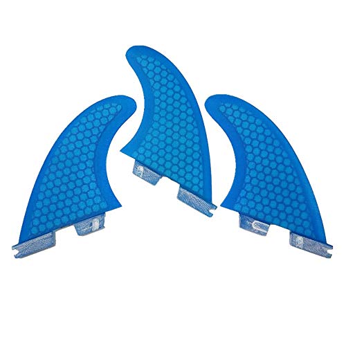 UPSURF Tabla de Surf 3Aletas FCS II G3/G5/G7 Surf Tener Panal+Fibra de Vidrio Aleta (Azul G7)