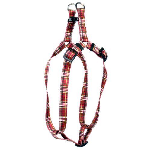 Image of Yellow Dog Design Tartan Red Step-in Dog Harness-X-Small-3 /8 Wide and fits Chest Circumference of 4.5 to 9 inch