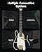 Donner HUSH X PRO Electric Guitar Kit - Smart Travel Guitar with Dozens of Preset Combinations, 7 Tone Sim Options, White-Luxe