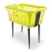 Produktbild WÄSCHEKORB Baski mit Stand-Automatik 1 Stück in Kiwi von 4smile  Made in Germany | Wäsche-Wanne aus Kunststoff mit ausklappbaren Standbeinen | Standhöhe: 64,5 cm | Füllmenge: 80 l