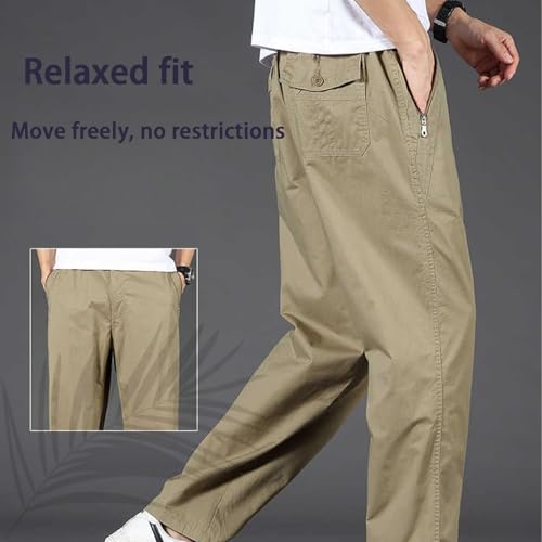 Puliam Mens Stretch Pants, EaseTactic Flex Fit Zipper-Pocket Durable Pants, Puliam Casual Plus-Size Work Pants for Men2