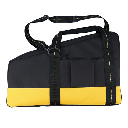 Image of MELOTOUGH Heavy Duty Framing Nail Gun Tool Bag with Extra Storage Pockets Shoulder Strap Fits Hitachi NR83A(Yellow)