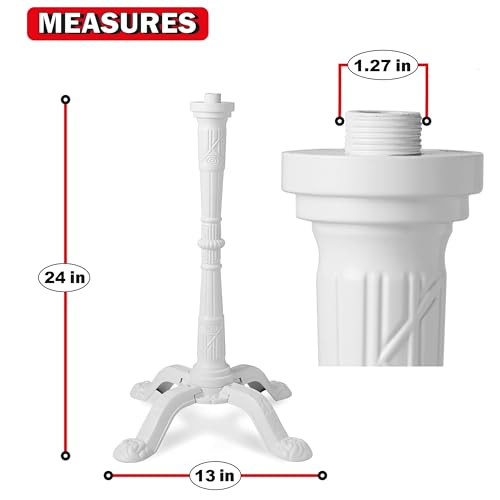 Image of Carousel Gumball Machine Stand - for King Large Classic 15 inch Candy Machines. | Compatible with Candery, King Carousel, Great Northern & most 15-inch Vintage candy machine - Replacement Part - Color White