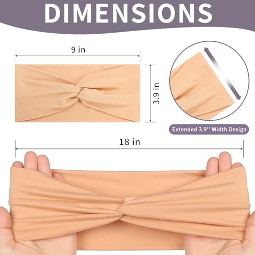 image for Panleding 12 Pcs Stretchy Headbands for Women, Absorbed Sport Headband