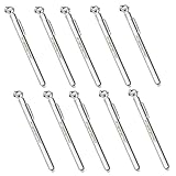 ATsafepro Pencil Tire Pressure Gauge (5-50PSI&10-75PSI), Tire Pressure Gauge with Sealed Zinc Alloy Nozzle and Silvery Aluminum Tube Body, Tire Gauge Suitable for Cars, Bikes, Trucks(Pack of 10)