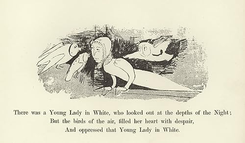Tableau sur toile Edward Lear femme en blanc décoration murale 60x90cm