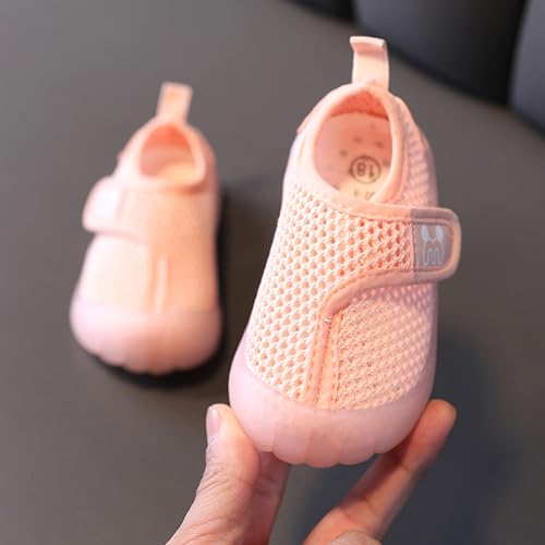 Infant Baby Boys Girls Sneaker Baby Mesh Slip On Shoes for Spring and Summer Baby Shoes Infant Boy Girl (Pink, 16)3