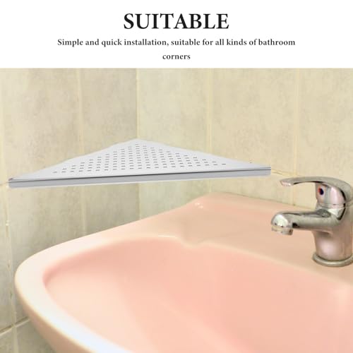Estante triangular de baño LALAFINA de acero inoxidable para organizar champú sin taladrar 4