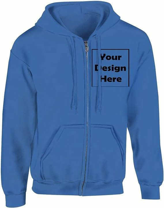 Custom Hoodies For Men Women, Personalized Sweatshirts Customized Full Zip Up Hoodie Design Your Own with Photo Text - Image 4