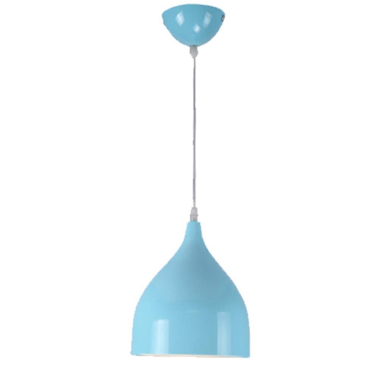 SYAXVOM E27 Pendant Light, Modern Ceiling Lamp with 17cm Light Shade, Blue Ecological Material Chandelier Ideal for House, Bar, Café, Balcony Lighting(Blue)