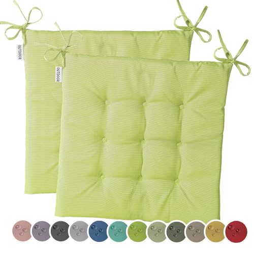 heimtexland Typ551 Lot de 2 coussins de chaise d'extérieur imperméables et résistants aux...