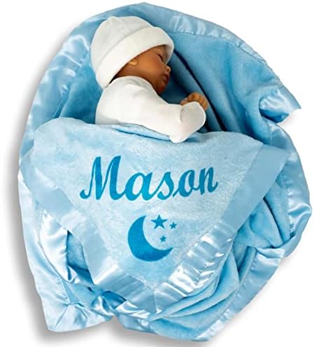 Custom Catch Personalized Baby Blanket for Boys - Blue