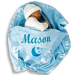 Custom Catch Personalized Baby Blanket for Boys – Blue
