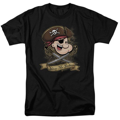 Popeye Cartoon Shiver ME Timbers Pirate T-Shirt