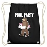 Générique Piscine Party - Coole Leute, visiteurs de fête, fêtes faces, fêtes, fêtes, garçons, hommes, Monsieur - Coton Gymsac - Noir - Noir, 37cm-46cm