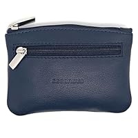 RisePlus Portamonete Mini Slim Uomo Donna In Pelle Con Zip E