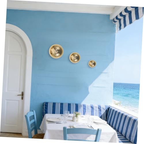 3 unidades de bolas espejadas doradas en forma de hemisferio, decoración mural reflectante para cocinas y eventos de DJ, fácil de limpiar miniatura 6