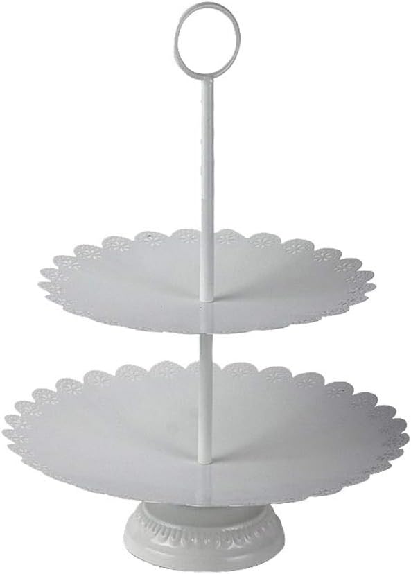KMYX European Wrought Iron Three-Layer Fruit Plate Cake Stand Afternoon Tea Birthday Snack Plate Wedding Decoration Table Multi-Layer Fruit Plate Detachable Wedding Decoration (Size : S)