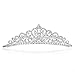 SAMKY Vine Flower Design Rhinestone Crystal Bridal Wedding Tiara Crown T1018