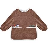 Se adapta a 2-6 años: el delantal para niños pequeños tiene dos tamaños que S: 15 * 21 * 1 cm (se ajusta a 2-4 años) y M: 18 * 24 * 1 cm (se ajusta a 4-6 años), consulte el tamaño de la ropa, elija el ajuste tus niños.