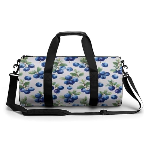 Blueberry Fashion Gym Bag Lightweight Duffel Bags Luggage Handbags for Sports Travel