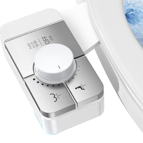 Bidet Toilet Attachment KYUKRI Bidet Attachment for Toilet Ultra-Slim Bidets for Existing Toilets, Non-Electric Bidet Toilet...