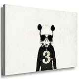 Cro Leinwandbild LaraArt Bilder Schwarz-Weiß Wandbild 40 x 30 cm