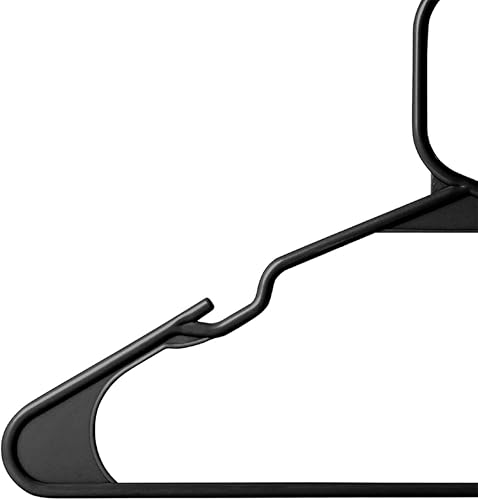 Miniatura 6 de Perchas de plástico para ropa, paquete de 50 perchas duraderas que ahorran espacio para uso diario estándar y artículos esenciales para la