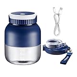 Diseño para Viajes: Diseñada para ser manejada con una sola mano, esta licuadora portátil asegura un uso fácil y portátil, ideal para crear zumos frescos en el salón o el jardín. Soporta la comodidad manual sin cables durante viajes y uso diario, destacando por su funcionalidad apta para viajes y su portabilidad excepcional que facilita la mezcla sin esfuerzo en cualquier situación. La licuadora portátil sin cables ofrece un rendimiento confiable para usuarios activos, combinando diseño ergonómi