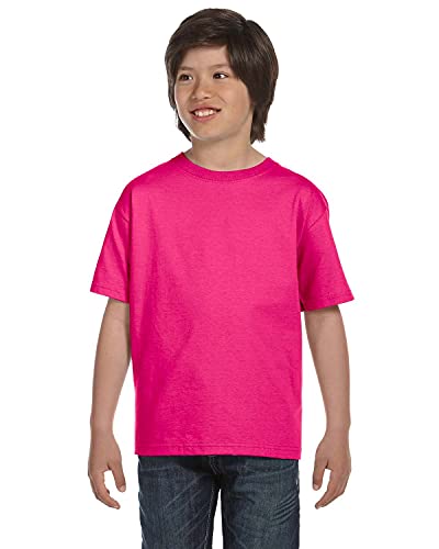 Gildan – DryBlend Youth 50/50 T-Shirt – Extra Small – Heliconia – 12 Pack