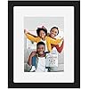 Icona Bay - 8x10 Mat to 5x7 Black Picture Frame - Painted Solid One-Piece Wood Composite, Modern Farmhouse - Sunrise Collection