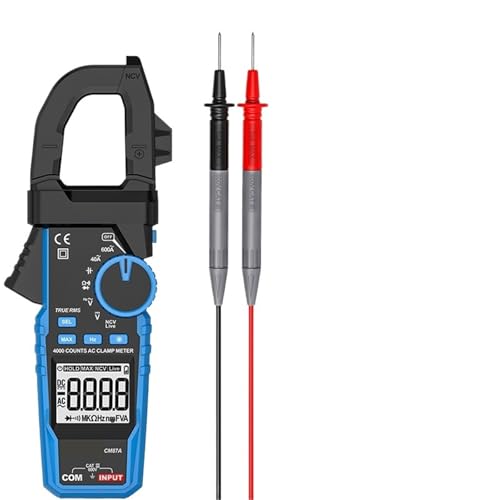 Pinza Amperimétrica Digital CM87C Medidor de Corriente AC DC Multímetro Digital 600A con Sonda Tipo K