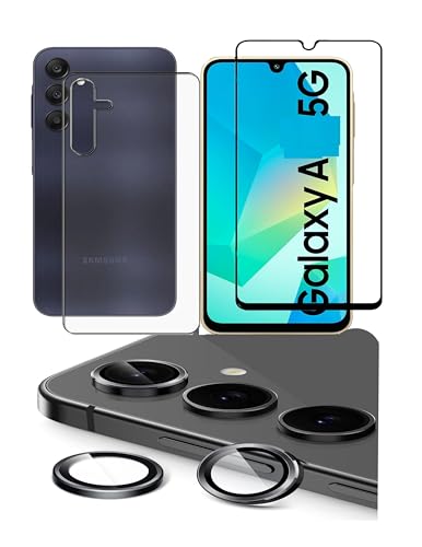 Image of FabeKee Tempered Glass Screen Protector Compatible for Samsung Galaxy A25 5G | Front And Back Screen Guard With camera lens protector 3 in 1 (Samsung Galaxy A25 5G, Combo)