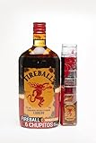 El pack incluye: botella de Fireball 0,7L + 6 chupitos de plástico + una miniatura de Fireball