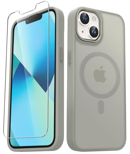 Image of for iPhone 14 Case, iPhone 13 Case, Matte Magnetic Case, Titanium Gray