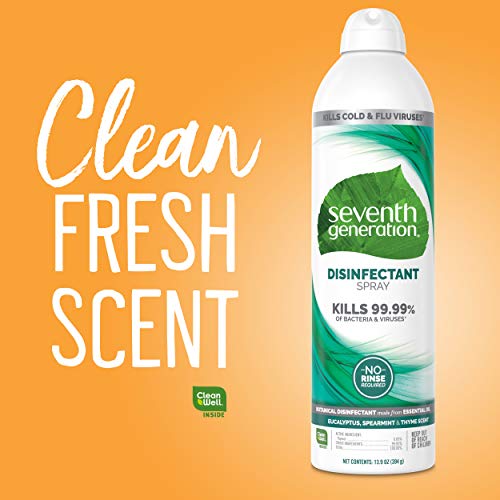 Image of Seventh Generation Disinfectant Spray, Eucalyptus Spearmint & Thyme Scent, 13.9 Ounce (Pack of 4)