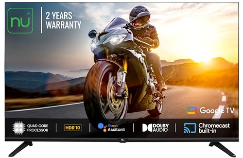 Nu 109 cm (43 inch) Google Series Full HD LED Smart TV LED43FGNX (Black) 2023 Model