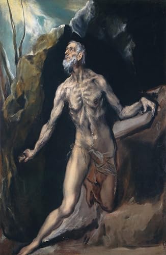 Affiche artistique Saint par le Greco impression sur toile pour salon 60x90cm