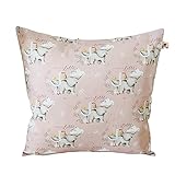 Kinder Kissenhülle Kissenbezug 40 X 40 cm Kissen Fahrzeuge Jungen 100% Baumwolle Zierkissenbezug Kinderkissen Spielkissen (Hello Little one Rose)