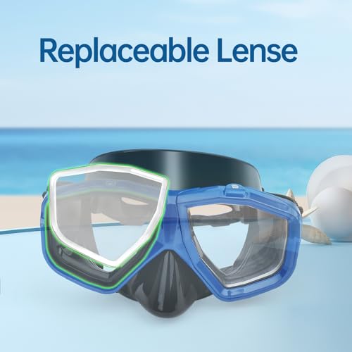 Replaceable Nearsighted Transparent Lens for Snorkeling Gear, Snorkel Mask Nearsighted for Scuba Diving, Snorkeling, Freediving by iGym - Image 6