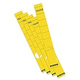 Original Falken 10er Pack Ordner-Rückenschild. Made in Germany. Etiketten 36 x 290 mm selbstklebend für 5 cm schmale Ordner gelb