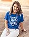 VILOVE Baseball Mama Shirt Women I Teach My Kids to Hit and Steal Shirt Baseball Mom Tshirt Softball Heart Tee Ocean Blue