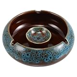 Diseño moderno: el diseño moderno de este gran cenicero de cerámica agrega un toque a su espacio vital u oficina, mejorando su apariencia general, cuenco decorativo, cenicero portátil