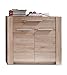 Produktbild trendteam Garderobe Schuhschrank Schuhkommode Cougar, 96 x 87 x 40 cm in Eiche San Remo Hell Dekor mit Schubkasten und viel Stauraum